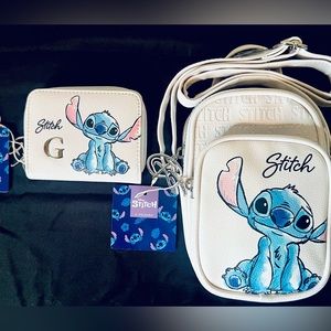 Stitch crossbody bag & wallet (Initial “G”)